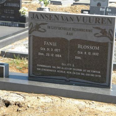 VUUREN Fanie, Jansen van 1927-1994 &amp; Blossom 1932-