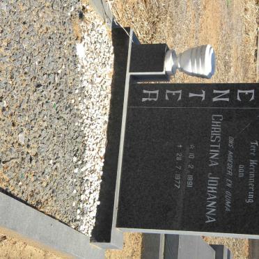 VENTER Christina Johanna 1891-1977