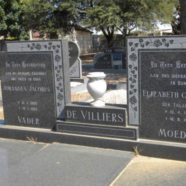 VILLIERS Johannes Jacobus 1909-1985 &amp; Elizabeth Cornelia TALJAART 1910-1987