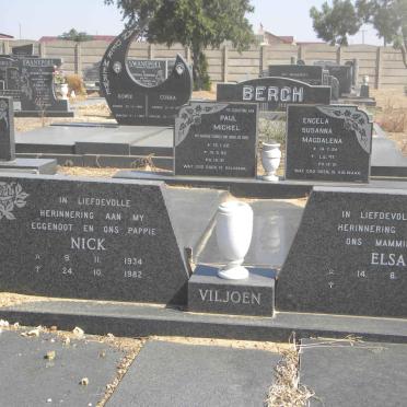 VILJOEN Nick 1934-1982 &amp; Elsa 1939-