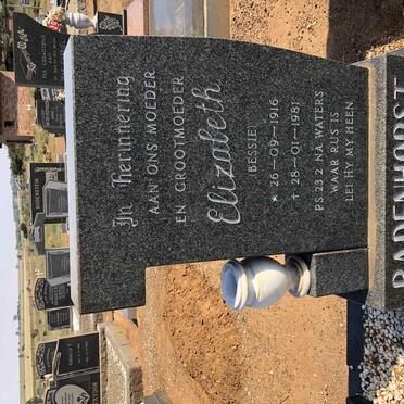 BADENHORST Elizabeth 1916-1981