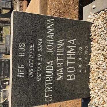 BOTHMA Gertruida Johanna Marthina 1909-1985