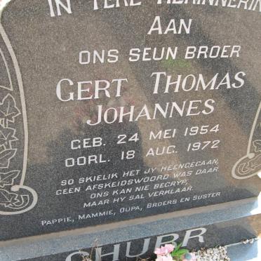 CHURR Gert Thomas Johannes 1954-1972