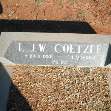 COETZEE L.J.W. 1888-1954