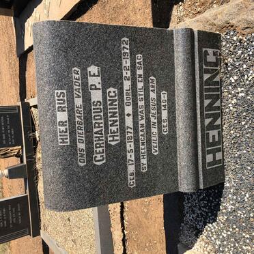 HENNING Gerhardus P.E. 1877-1972