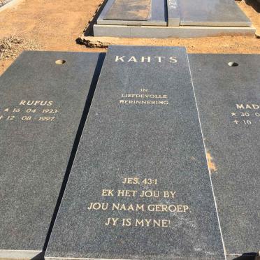 KAHTS Rufus 1923-1997 &amp; Madge 1923-2010