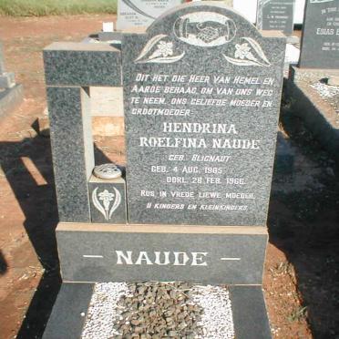 NAUDE Hendrina Roelfina nee BLIGNAUT 1905-1966