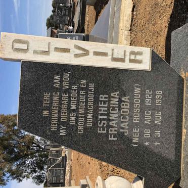 OLIVIER Esther Francina Jacoba nee ROSSOUW 1922-1998
