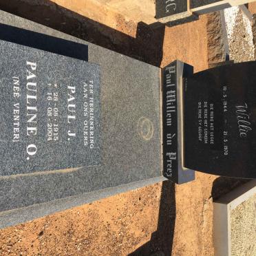 PREEZ Paul J., du 1915-2004 &amp; Pauline O. VENTER 1920-2000 :: DU PREEZ Paul Willem 1944-1970