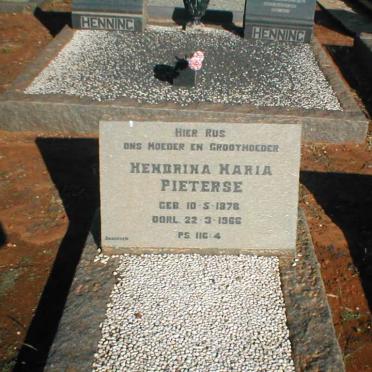 PIETERSE Hendrina Maria 1878-1966