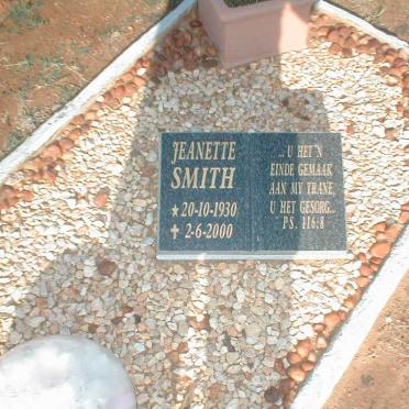 SMITH  Jeanette 1930-2000