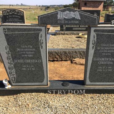 STRYDOM Daniel Christiaan 1921-1966 &amp; Elizabeth Maria Christina 1928-1996