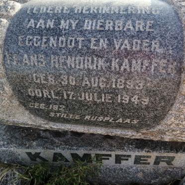 KAMFFER Frans Hendrik 1893-1949