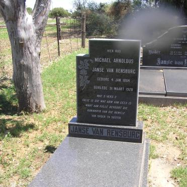 RENSBURG Michael Arnoldus, Janse van 1864-1928