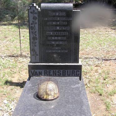 RENSBURG Hendrik Pieter, van 1895-1959