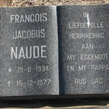 NAUDE Francois Jacobus 1934-1977