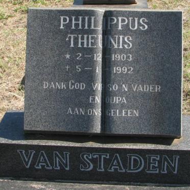 STADEN Philippus Theunis, van 1903-1992