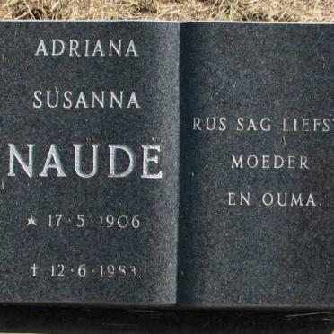 NAUDE Adriana Susanna 1906-1983