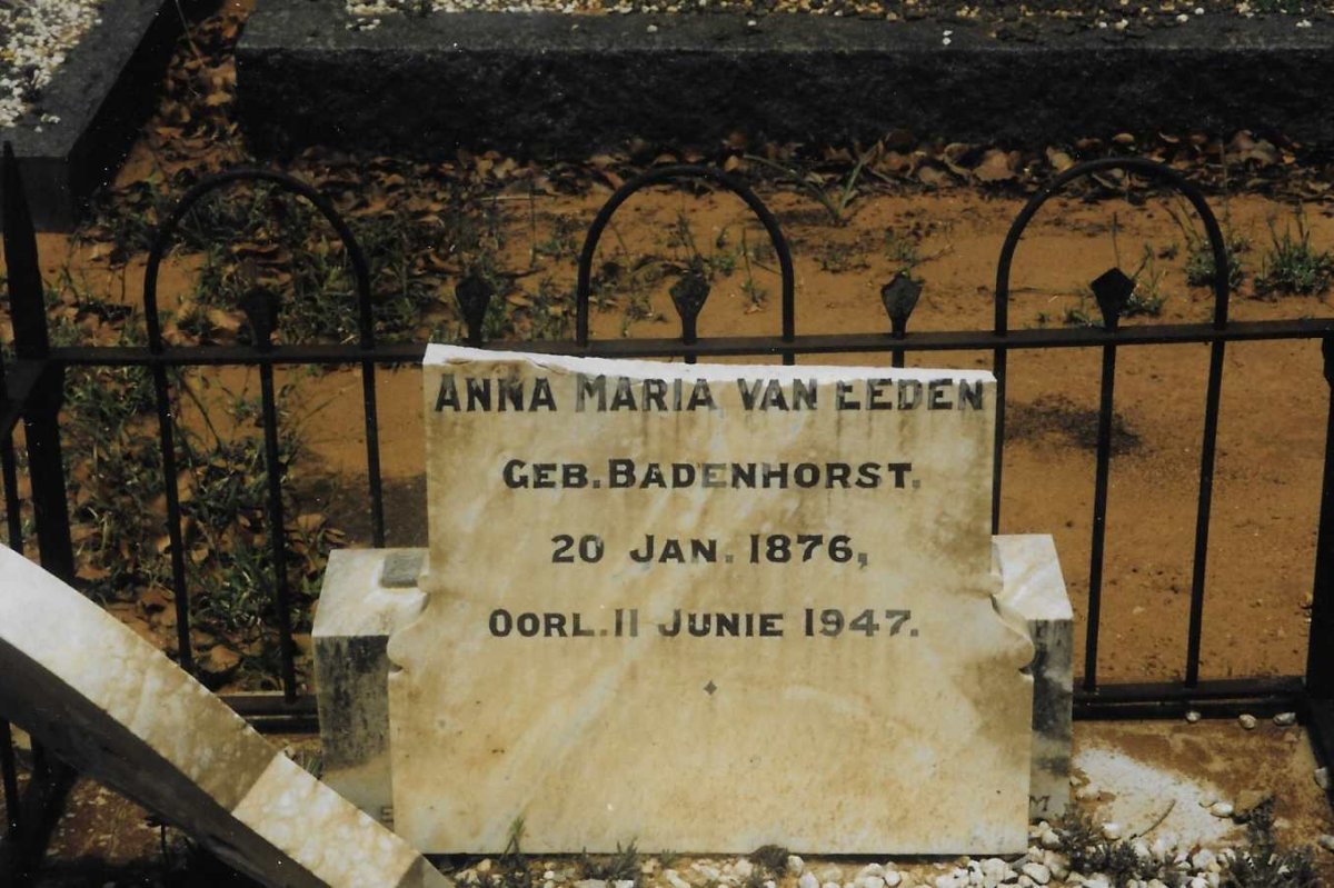 EEDEN Anna Maria, van nee BADENHORST 1876-1947