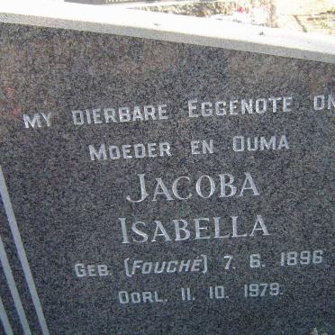 BADENHORST Jacoba Isabella nee FOUCHÉ 1896-1979