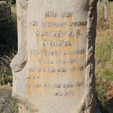 WERNICH Susanna Magdalena Sophia nee BURGER 1856-1934