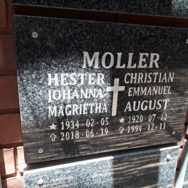 MOLLER Christian Emmanuel August 1920-1994 &amp; Hester Johanna Magrietha 1934-2018
