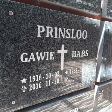 PRINSLOO Gawie 1936-2016 &amp; Babs 1938-