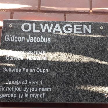 OLWAGEN Gideon Jacobus 1946-2016