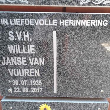 VUUREN S.V.H. Willie, Janse van 1935-2017