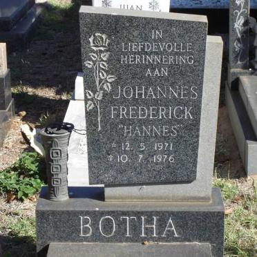 BOTHA Johannes Frederick 1971-1976