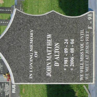 D'ALTON John Matthew 1981-2006