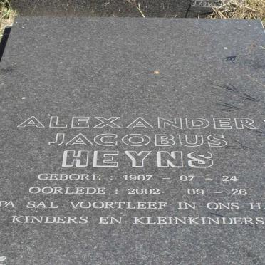 HEYNS Alexander Jacobus 1907-2002