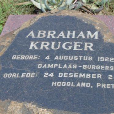 KRUGER Abraham 1922-2001