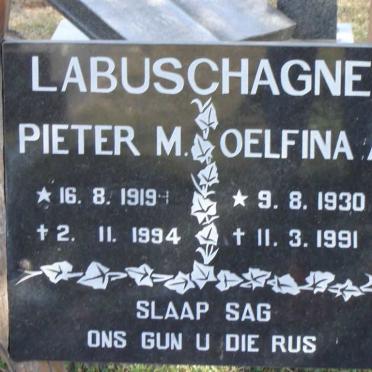 LABUSCHAGNE Pieter M. 1919-1994 &amp; Oelfina A. 1930-1991