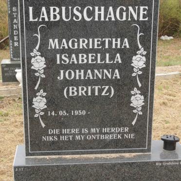 LABUSCHAGNE Magrietha Isabella Johanna nee BRITZ 1950-
