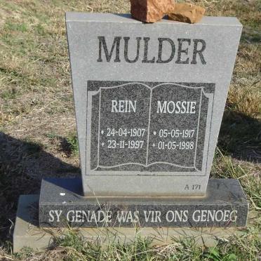MULDER Rein 1907-1997 &amp; Mossie 1917-1998