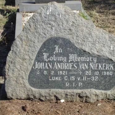 NIEKERK Johan Andries, van 1921-1980