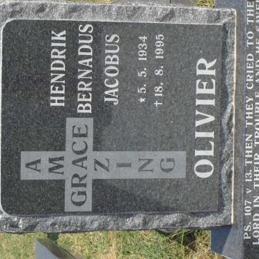 OLIVIER Hendrik Bernadus Jacobus 1934-1995