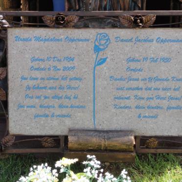 OPPERMAN Daniel Jacobus 1950- &amp; Ursula Magdalena 1954-2009