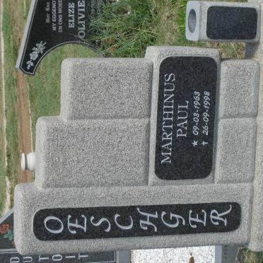 OESCHGER Marthinus Paul 1963-1998