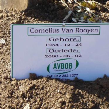 ROOYEN Cornelius, van 1934-2008