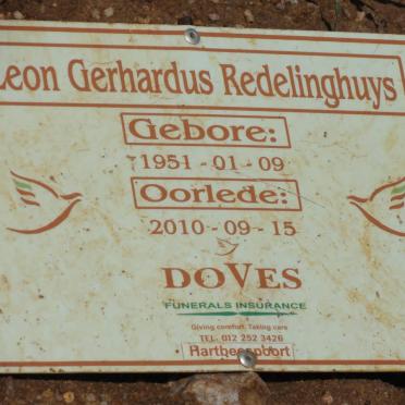 REDELINGHUYS Leon Gerhardus 1951-2010