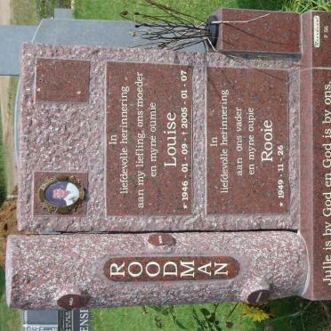 ROODMAN Louise 1946-2005 &amp; Rooie 1949-