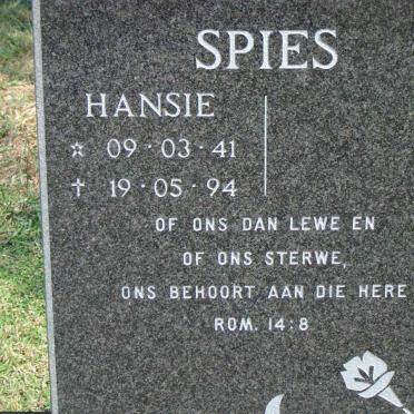 SPIES Hansie 1941-1994