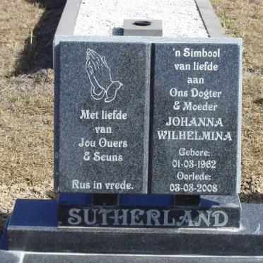 SUTHERLAND Johanna Wilhelmina 1962-2008
