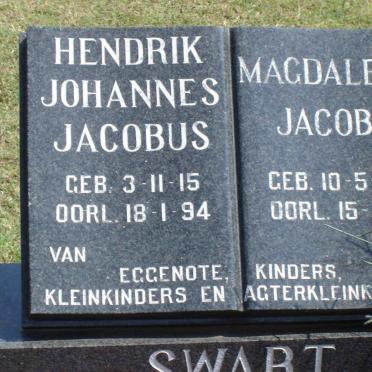 SWART Hendrik Johannes Jacobus 1915-1994 &amp; Magdalena Jacoba 1922-2001