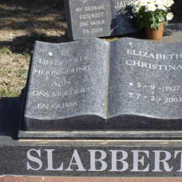 SLABBERT Elizabeth Christina 1927-2003