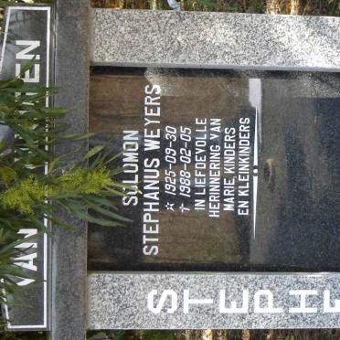 VUUREN Solomon Stephanus Weyers, van 1925-1988