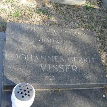 VISSER Johannes Gerrit 1928-1987