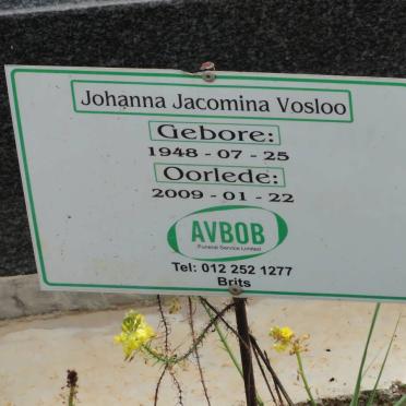 VOSLOO Johanna Jacomina 1948-2009  
